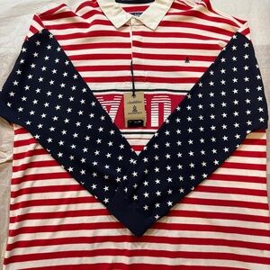 Chubbies The Freedom Ring Rugby Shirt Polo Stars and Stripes USA Men’s Size XXL